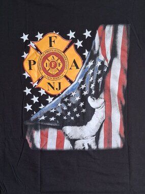 T Shirt Professional Firefighters Association NJ Adult Size XL Extra Large